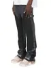 Moda masculina transfronteriza 2026, jeans de moda de venta caliente con capas y parches, jeans de trabajo versátiles de pierna recta en stock