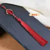 Colgante de Borla Dorada de 13 cm de Largo con Nudo Chino, Accesorio para Ropa Tradicional, Decoración de Borla