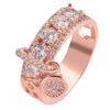 Anillo de piedra para mujer fabricantes de joyería de circón enviaron anillo de suministro de comercio exterior para mujer