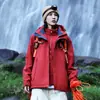 Estándar Nacional GB32614 Ropa de Montañismo para Exteriores 3 en 1 para Mujer con Forro Polar Chaqueta Impermeable a Prueba de Viento para Hombre