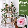 Vid de Rosa Ruyi Simulada Flor Artificial para Colgar en la Pared Vid Trepadora para Pared Bloqueo de Tuberías de Aire Acondicionado Interior Decoración de Techo para Boda