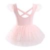 Ropa de Baile para Niños, Vestido de Ballet con Lentejuelas de Estrella para Niñas, Vestido de Verano con Manga Volante, Vestido para Bebé Niña, Vestido