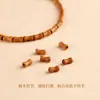 Pulsera de madera de durazno con nudo de bambú y calabaza para la riqueza, grabada con flores de ciruelo y cinabrio, un amuleto de la suerte para hombres y mujeres en su año zodiacal, trayendo éxito y progreso continuo