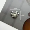 Nuevos Accesorios de Aleación con Forma de Corazón de Diamante Único, Parches Decorativos Simples, Accesorios para el Cabello Hechos a Mano, Funda para Teléfono, Materiales para DIY de Ropa