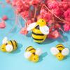 Accesorios de resina con forma de abeja de dibujos animados, horquilla para el pelo para niños, material de joyería, crema, pegamento, funda para teléfono móvil, bonito parche