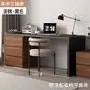 Escritorio de madera maciza con cajones y un armario empotrado, un escritorio combinado para uso doméstico, adecuado para dormitorios, tocadores de niñas y apartamentos pequeños, también un escritorio para computadora