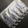 1440 Nuevo Paquete de 6 Taladro Plano para Uñas Combinación Diamante Color AB Mixto Strass de Cristal Transparente Joyería para Uñas