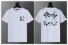 Camiseta de manga curta de alta qualidade, transfronteiriça, corretamente etiquetada, nova, da moda, para o verão, solta, jacquard, comércio exterior europeu e americano