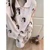 Pijama de Niña de Dibujos Animados Set de Cárdigan de Manga Larga para Primavera y Otoño Tallas Grandes Ropa para el Hogar Dulce y Lindo para Uso en Exteriores Venta al por Mayor Transfronteriza