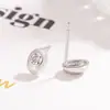 Pendientes Brillantes de Diamante Pequeños en Forma de Frijol para Mujer, Delicados y Exquisitos, Adecuados para el Uso Diario, Nuevo Estilo Popular 2025, Pendientes de Alta Gama