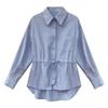 Comercio Exterior al por Mayor Ropa para Mujer Tallas Grandes, Blusa que Disimula el Vientre, Nuevo Estilo Primavera y Otoño 2026, Elegante Camisa Adelgazante que Ceñe la Cintura para Mujeres Tallas Grandes