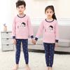 Conjunto de ropa y pantalones de otoño para niños, ropa interior térmica de algodón puro para niños y niñas, pijamas de algodón puro para niños y bebés.
