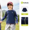 [100% Algodón] Camiseta para Niñas Dudu, Top de Manga Larga 100% Algodón para Niños, Camiseta Básica Infantil Estilo Otoño, Ropa para Bebés