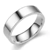 Anillo de Acero Inoxidable de Moda Diaria Interior y Exterior de 2 mm, 4 mm, 6 mm, 8 mm, Anillo Liso Plateado para Hombre y Mujer, Anillo de Acero de Titanio, Venta al por Mayor