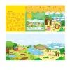 Libro de Pegatinas de Gelatina Portátil para Niños de 2-3 a 6 Años, Pegatinas de Dibujo Cognitivo para la Ilustración, Libro Silencioso para Entrenar la Concentración, Transfronterizo