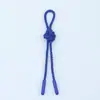 Nó Mandala de Cor Sólida com Ponta de Borracha, Cordão Decorativo com Pingente de Algodão Reciclado 13cm, Pingente de Chaveiro Tecido à Mão