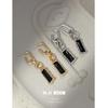 Pendientes de diamantes cuadrados de estilo coreano para mujer, venta al por mayor, sencillos, versátiles, exquisitos, de plata 925, pendientes de moda de hip-hop de alta gama.