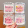 Lindas y suaves pegatinas de uñas de dibujos animados de frutas para niños, manualidades interactivas para padres e hijos, esmalte de uñas no pegajoso, versátiles para uso en casa y al aire libre
