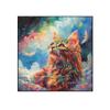 Transfronterizo Nuevo Color Gato Bajo Cielo Soñador Pintura de Diamantes Dibujos Animados Bordado de Diamantes Set Punto de Cruz Hogar