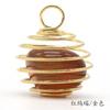 1069 - Colgante de resorte de alambre de cobre con piedra semipreciosa de cristal natural, ágata roja, polvo de Dongling verde y amatista