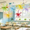 Día del Niño Fuegos Artificiales Globo de Papel de Aluminio Ensamblaje Estrella Explosiva Fiesta de Cumpleaños de Bebé Artículos de Decoración para Salón de Clases Escolar