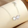 Collar de mariposa fantástica de plata S925 para mujer, estilo coreano fresco de Corea del Sur, cadena para clavícula, diseño de joyería de circonita, alto sentido