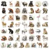 Compra directa transfronteriza de 50 pegatinas vintage florales y de animales: jirafa, panda, tigre, pegatinas decorativas impermeables para agendas