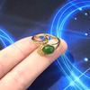 Europa y Estados Unidos joyería transfronteriza piedra semipreciosa anillo de pavo real de punto abierto joyería de nicho creativa personalizada ins joyería al por mayor