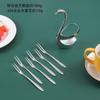 Venta al por mayor de aleación de zinc Cygnus hotel hogar decoración creativa café postre cuchara almacenamiento regalo traje fruta tenedor