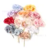 Ins Pintura a Óleo Pequena Peônia Buquê Artificial Flores de Seda DIY Artesanal Materiais Florais Adereços de Fotografia Decoração de Casa Casamento Tecido