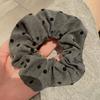 2024 nueva ola punto arco amor cuerda para el cabello retro intestino grueso anillo para el cabello cuerda para la cabeza bola cabeza banda de goma temperamento cabeza flor
