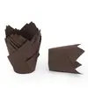 Pacote com 200 Forminhas de Cupcake Tulipa, Forminhas para Muffin em Formato de Chama, Forminhas para Muffin Resistentes a Altas Temperaturas e Seguras para Forno, Forminhas de Papel à Prova de Óleo