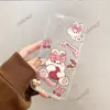Funda para iPhone 16/18 Estilo Coreano Ins Conejo Fresa Linda para Chicas Apple 17Pro Transparente Suave
