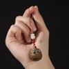 Sândalo DIY escultura desenho animado olhos azuis fofo pequeno durian criativo versátil personalizado celular corrente/bolsa pingente decorativo