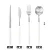 Juego de cubiertos de acero inoxidable 304 para café, tenedor, cuchara y palillos de cuatro piezas, cuchillo, tenedor y cuchara, juego de cubiertos occidentales, regalo