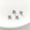 Cruz de Oro 14K18K que Conserva el Color Separador de Cuatro Esquinas con Perlas de Circonita Accesorios para Pulsera de Perlas DIY Collar