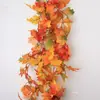 Venta Caliente en Amazon Ratán Acción de Gracias Otoño Viejo Finales de Otoño Hoja de Seda Simulación Ratán Suave Festival de la Cosecha Hoja de Arce de Otoño Ratán