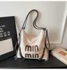 Bolso de Hombro Único para Mujer Estilo Retro Maillard Transfronterizo Primavera/Verano 2025, Bolso Tote Cruzado, Mochila