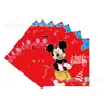 Mickey Mouse Fiesta de Cumpleaños Negra y Roja Vajilla Desechable Mantel Platos de Papel Vasos Servilletas de Papel Globos Banner Decoraciones