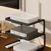 Estante para Colocar Router Estante de Almacenamiento Caja de Almacenamiento de Escritorio Soporte para Decodificador de TV Multicapa Pequeño