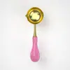 Nueva cuchara para sello de cera de burbujas semitransparente en color macarrón, juego completo de accesorios para cuchara de sello de cera, venta al por mayor desde el fabricante