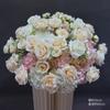 Nova bola de rosa de simulação de 80cm flor bola para mesa de casamento decoração de salão de exposição de vitrine de casamento flor de caminho de comércio exterior