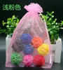 Bolsas de Organza al por Mayor en Stock con Opción de Imprimir Logo, Paquetes de Muestra para Regalo, Bolsas Transparentes de Empaque, Bolsas de Gasa Perlada de Color Sólido con Cordón
