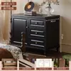 Aparador americano negro mueble de cajones de pared para sala de estar mueble de almacenamiento mueble de noche retro para dormitorio particularmente atractivo mueble de cinco cajones