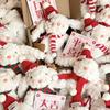 Lindo llavero de peluche navideño con colgante de muñeco de Papá Noel y alce para estudiantes