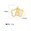 Accesorios para joyería diy directos de fábrica colgante H chapado en cobre colgante simple de piedra ojo de gato colgante de cisne microincrustado sin cadena