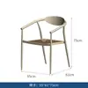 Mesa y Sillas para Terraza de Villa al Aire Libre Silla de Mimbre para Patio Combinación de Mesa de Té Comedor al Aire Libre de Ocio Protección Solar Impermeable Juego de Mesa Larga