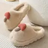 Pantuflas de Algodón para Mujer 2026 Nuevo Estilo Otoño Invierno Interiores Hogar Silenciosas Suela Suave Antideslizantes Cálidas Dibujos Animados Pantuflas de Algodón para Mujer