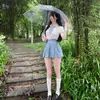 Uniforme JK Original de Verano Camisa Ajustada de Cintura Estrecha Pura Tentación Top de Manga Corta Estilo Universitario Falda Plisada Traje de Tres Piezas