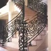 Barandilla de Escalera Forjada en Hierro Forjado Barandilla Metálica Imitación Cobre para Escalera de Villa Artesanía en Hierro Forjado Valla Interior